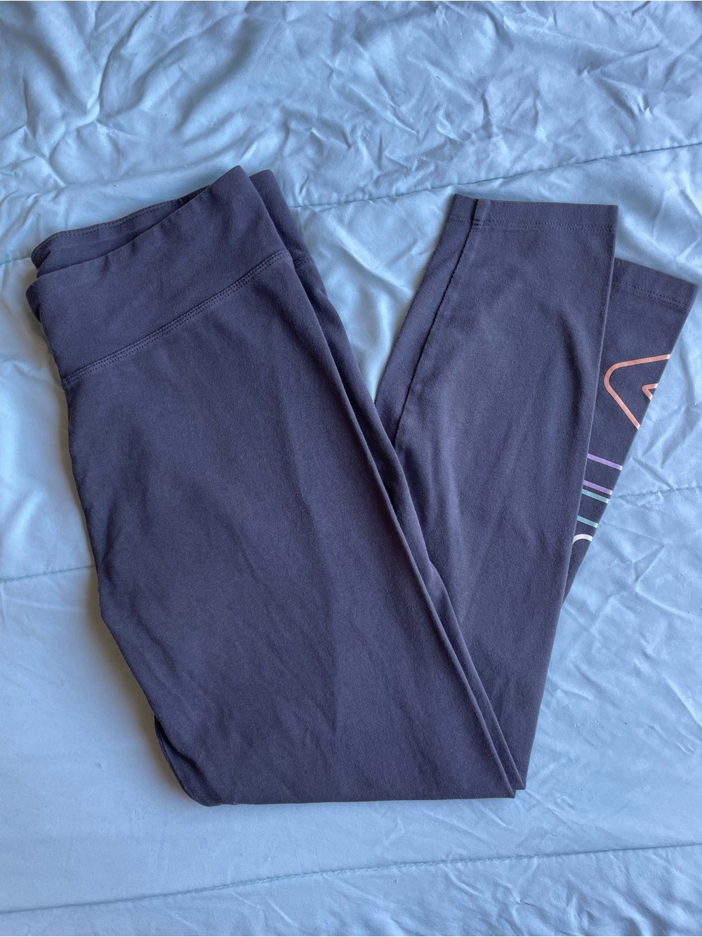✨ FILA Ebony Gray High Waist Leggings Outline Logo M